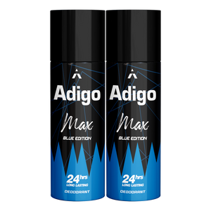 Adigo Max Blue Edition Deodorant 165ml(Pack Of 2)