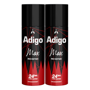 Adigo Max Red Edition Deodorant 165ml(Pack Of 2)