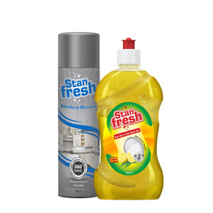 Stanfresh Kitchen Master - 300 ml & Dish Wash Gel - 500 ml - Stanvac Prime