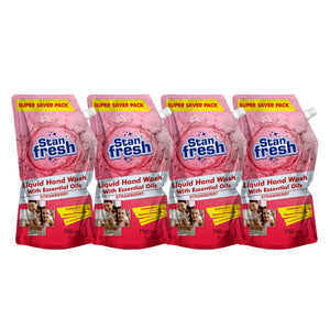 Stanfresh Liquid Hand Wash - Strawberry 750ml (Pack Of 4) - Stanvac Prime